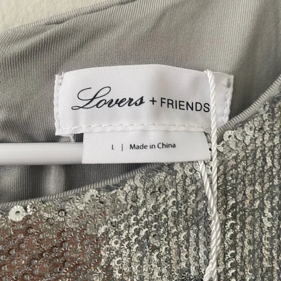NWT Lovers and Friends Revolve Leslie Sequin Mini Dress Size Large - Picture 5 of 8